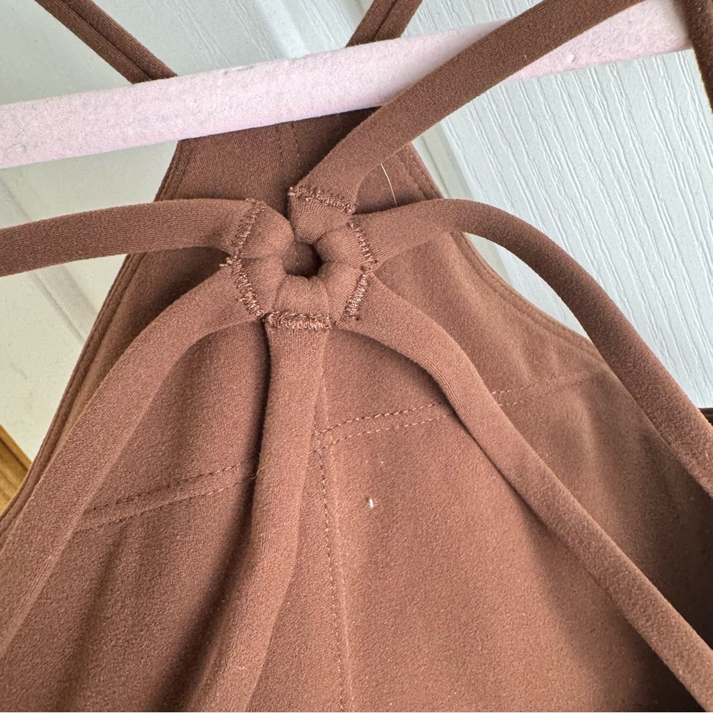 Buff Bunny Brown Strappy Top Sports Bra - Picture 3 of 5